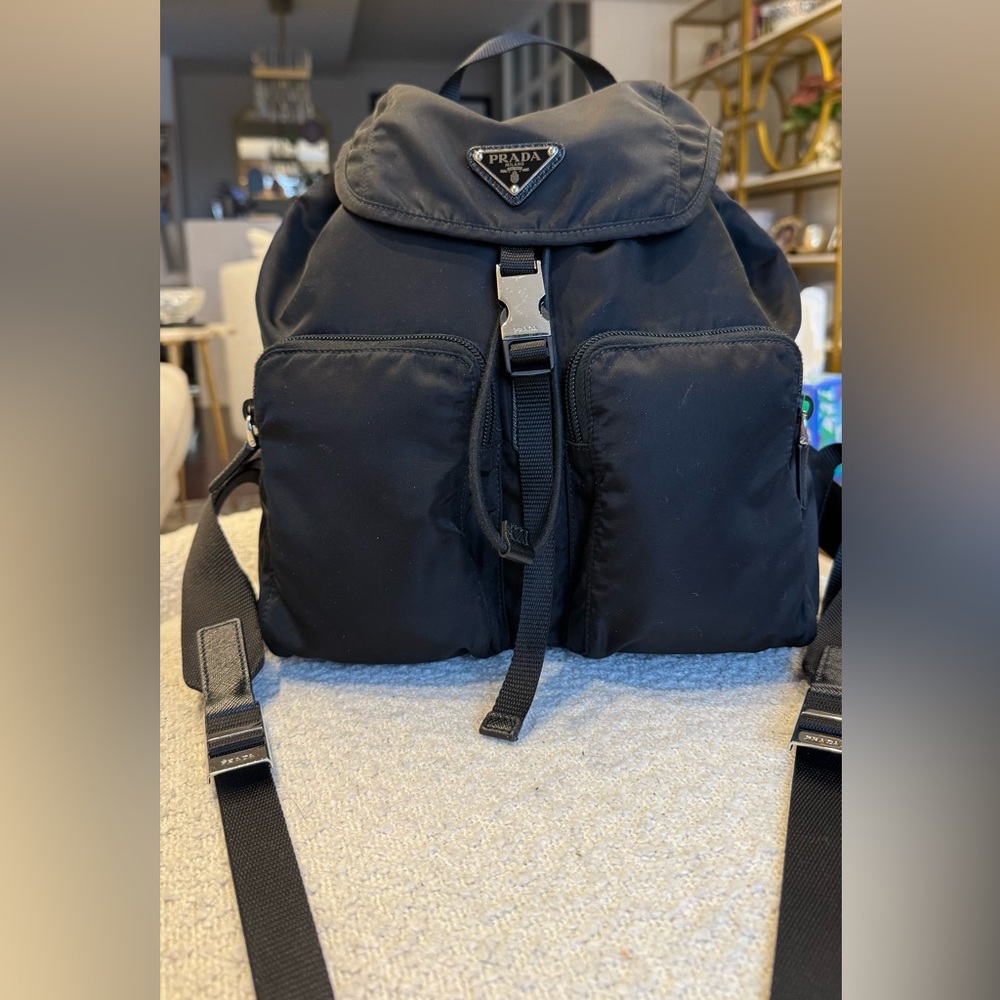 Prada Re-Nylon Black Drawstring
Medium Backpack - Picture 7 of 12